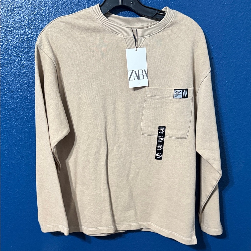 Zara Sand Long Sleeve Top